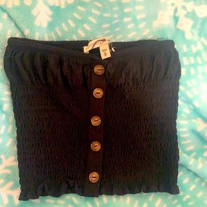 Black tube top/bandeau top